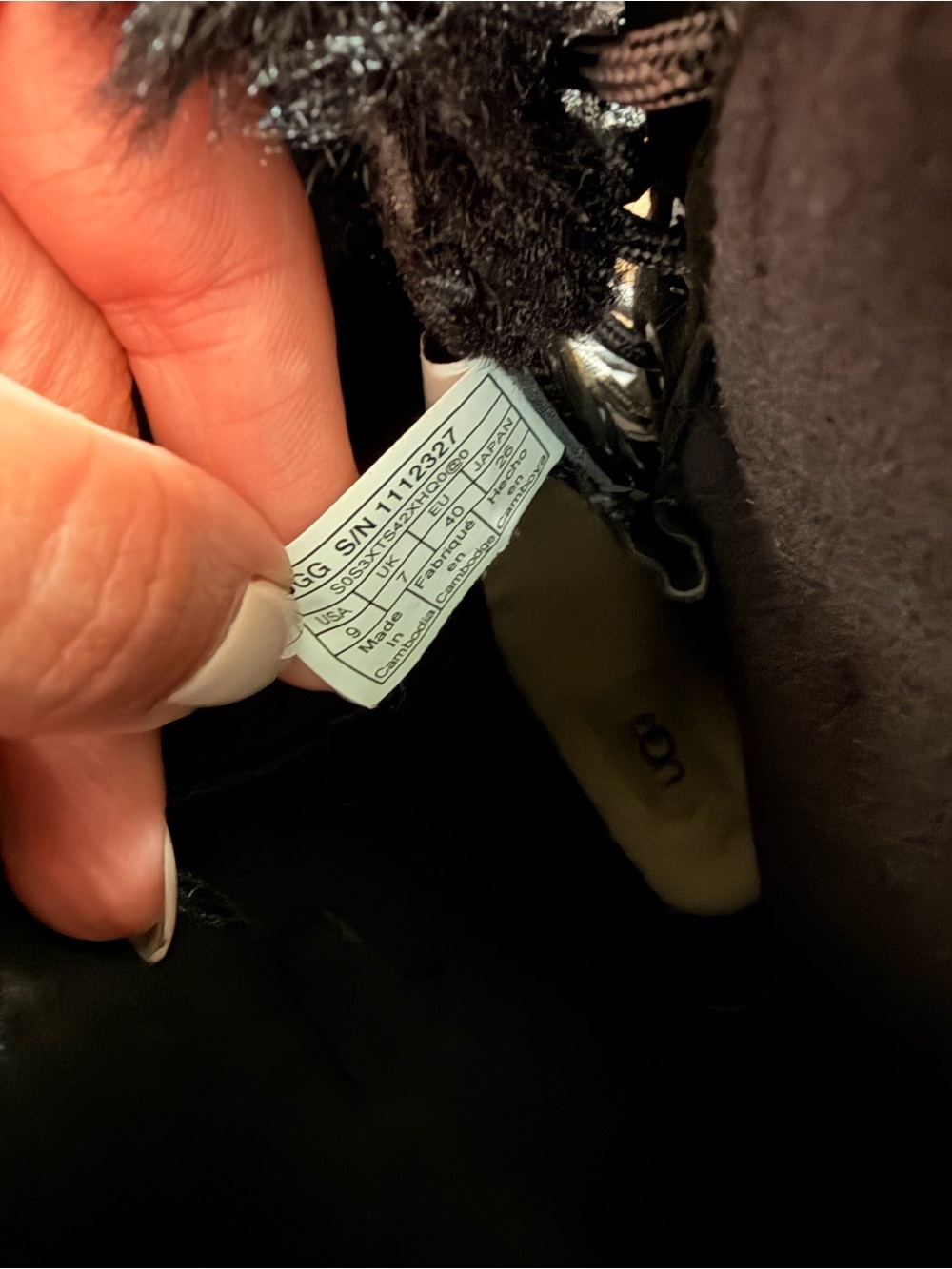 UGG Black Lace-Up Faux-Fur Winter Boots - Picture 3 of 5
